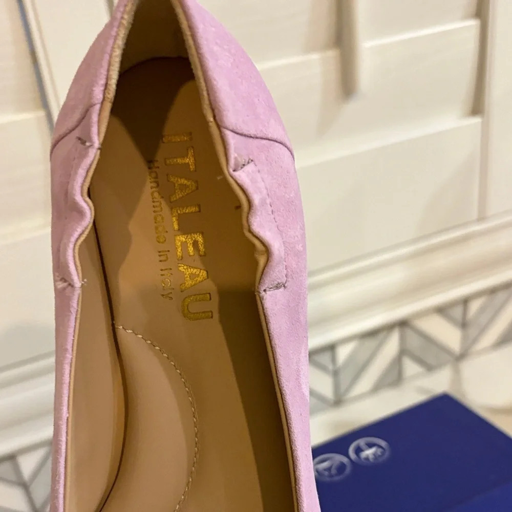 Italeau Purple/Lavender Suede Loafers 38/8